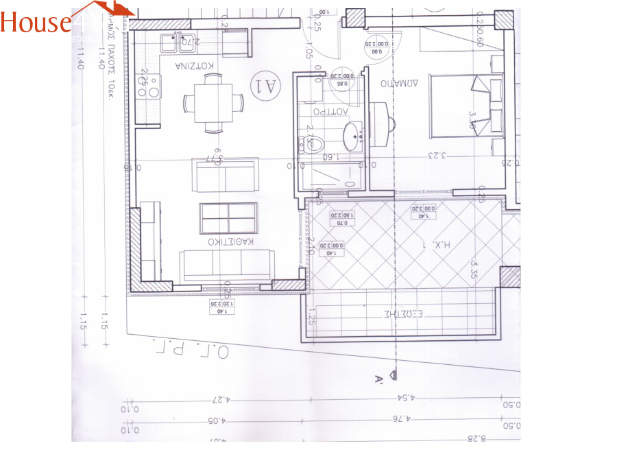 Πωλείται υπο κατασκευή 2αρι διαμέρισμα 44τμ. 1ου ορόφου με πάρκινγκ και αποθήκη στο κέντρο των Ιωαννίνων