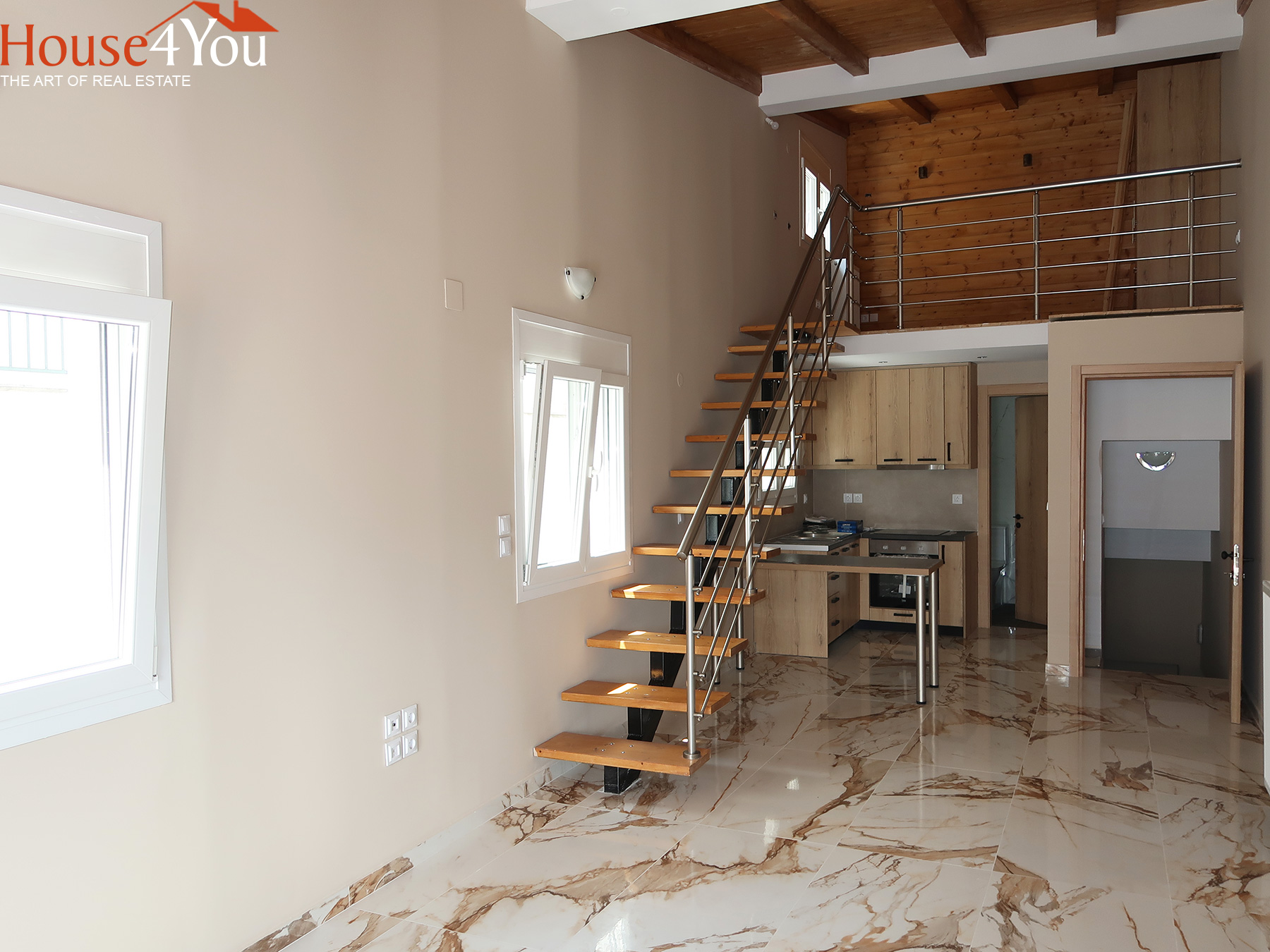 Ενοικιάζεται καινούργιο δυάρι διαμέρισμα 68 τ.μ. με σοφίτα του 2021 στην Καλούτσιανη Ιωαννίνων