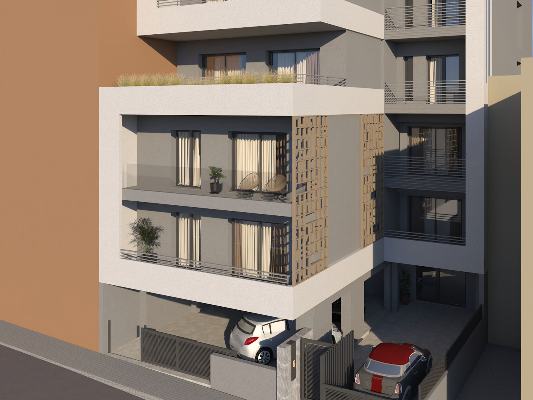 For sale, under construction, 2 bedroom apartment, 2nd floor, 73 sq.m. in the center of Ioannina near Alsos