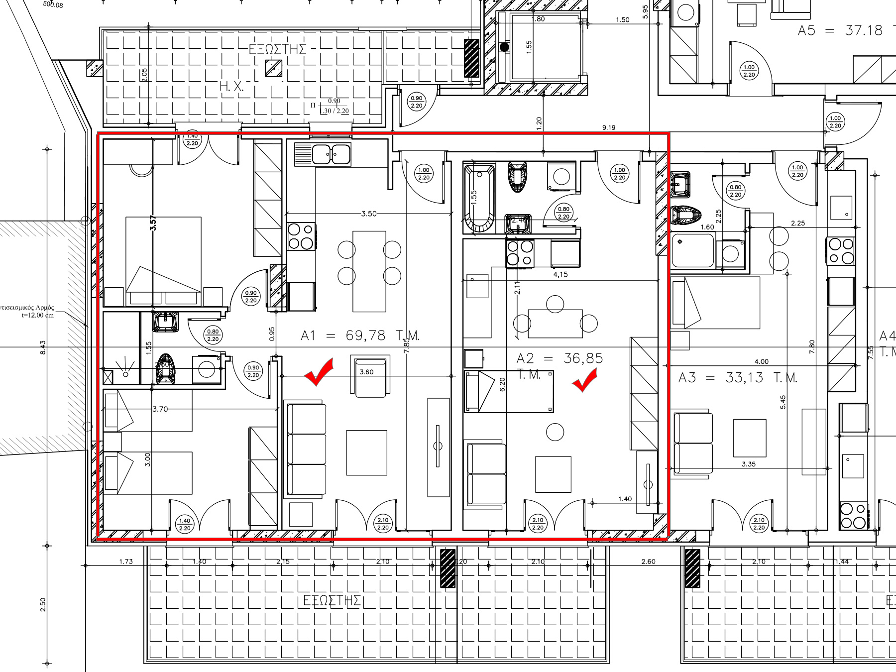 Πωλείται καινούργιο 4αρι διαμέρισμα 107 τ.μ. 1ου ορόφου στο κέντρο των Ιωαννίνων πλησίον Γηπέδου
