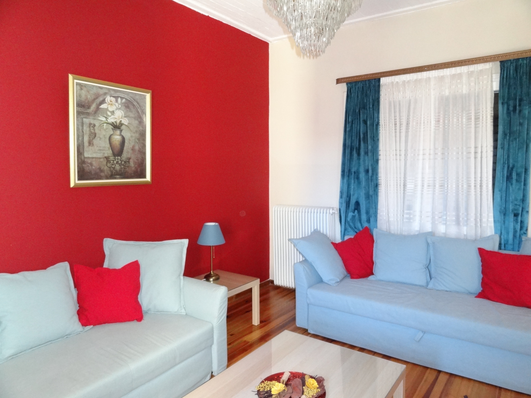 For rent, a spacious furnished and equipped 1 bedroom apartment of 68 sq.m. 1st floor near the center of Ioannina