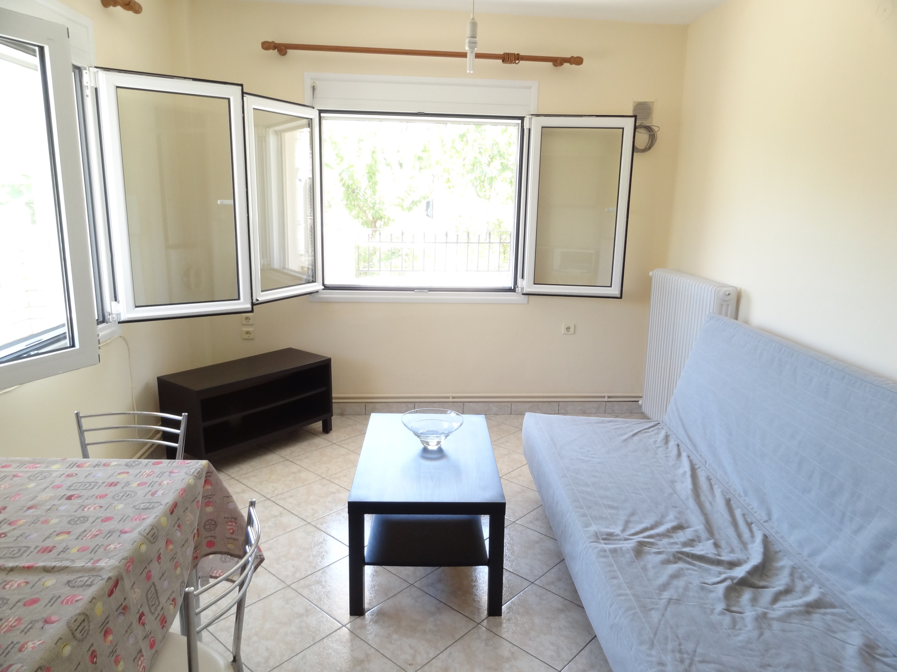 For rent furnished and equipped ground floor 1 bedroom apartment 40 sq.m. in Kiafa in Ioannina