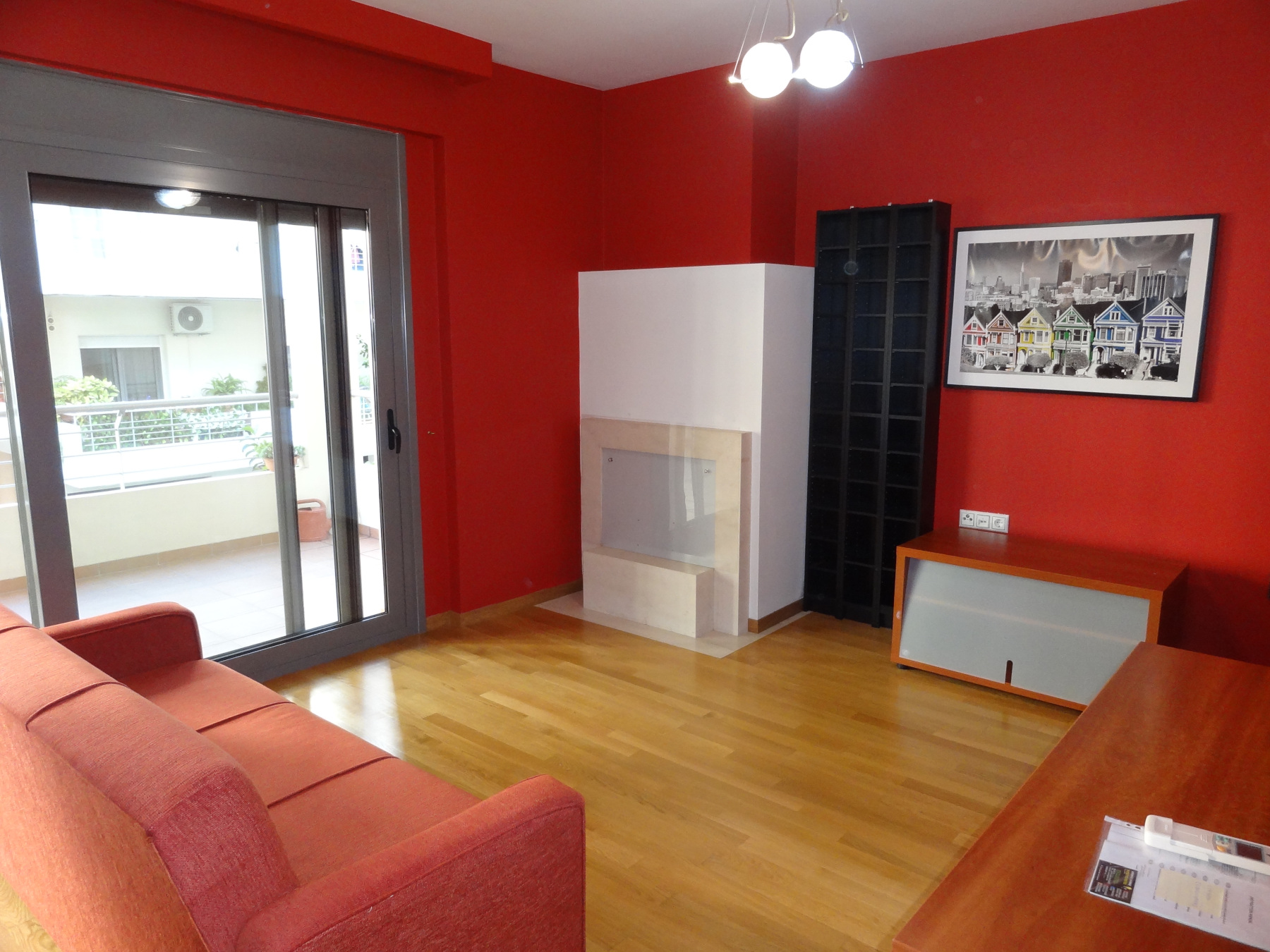 For rent bright furnished 2-room apartment built in 2010 55 sq.m. 1st floor in the area of the Nursing Home in Ioannina